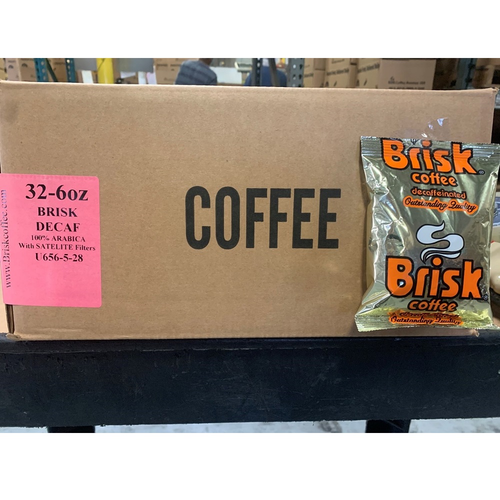 6 oz. Brisk Gourmet Decaf Coffee with SAT Filters - 32 Count